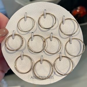 Francesca’s gold rings